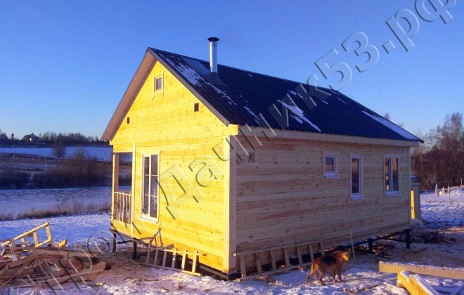 3 Брусовой дом ОД-6, 6×8, 48 м², Московская область, ДНТ «Рыбацкая Деревня» (1)